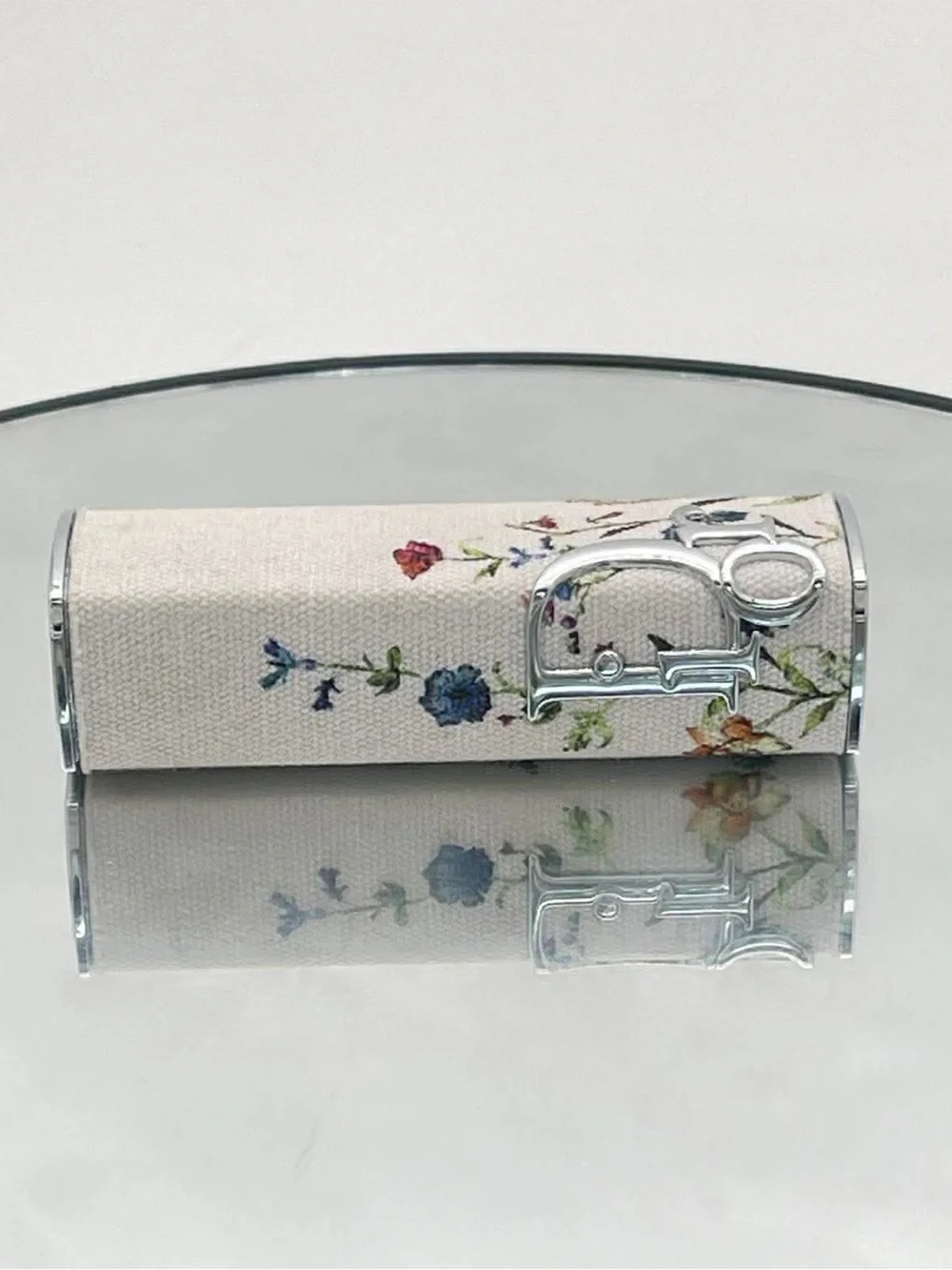 Dior Addict Millefiori Floral White & Multicolor Refillable Case Lipstick Holder
